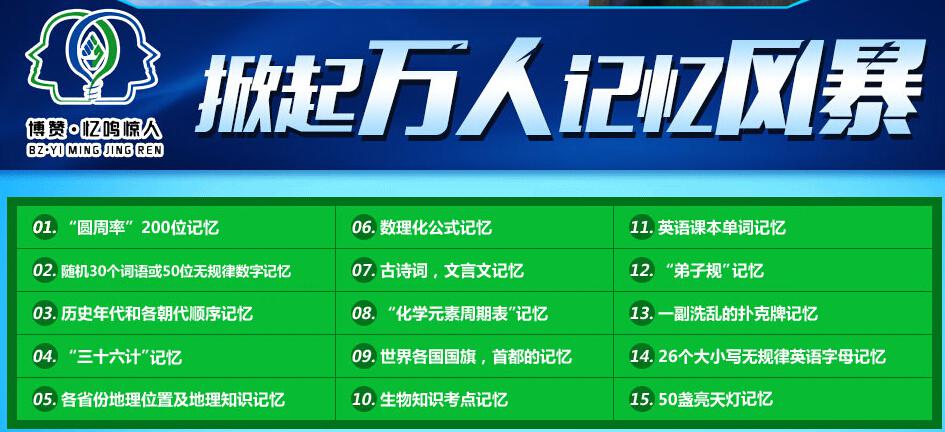 博赞忆鸣惊人速读记忆力培训加盟