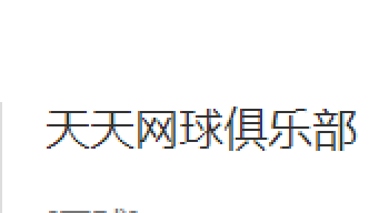 天天网球俱乐部