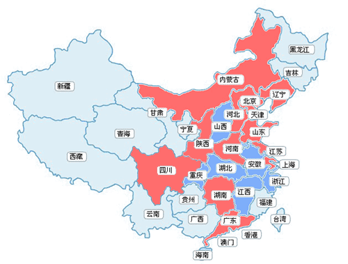 加盟店区域分布情况