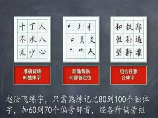 赵汝飞练字