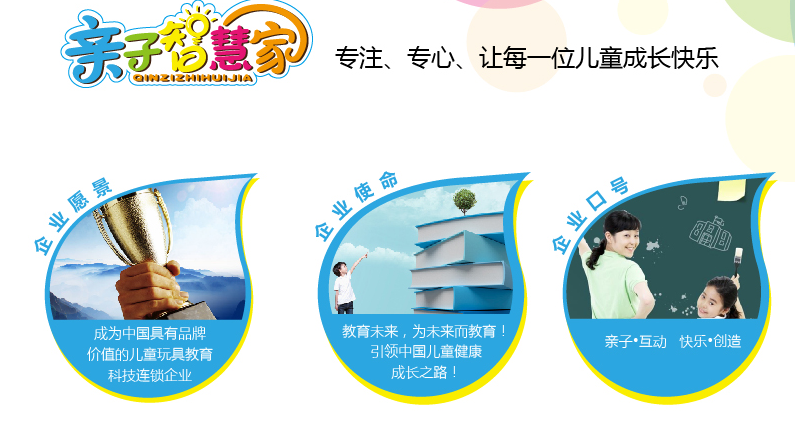 亲子智慧家企业文化：专注、专心、让每一位儿童成长快乐